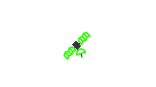 Satellite symbol icon animation video