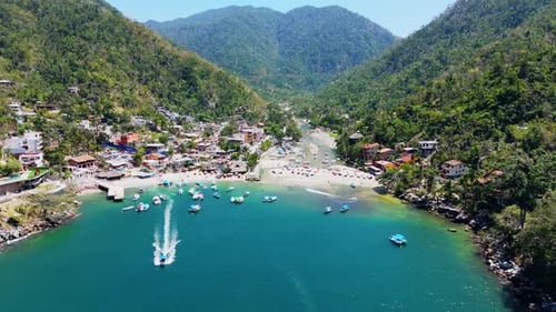 Panoramic View Of Boca De Tomatlan Beach, Puerto Vallarta, Mexico