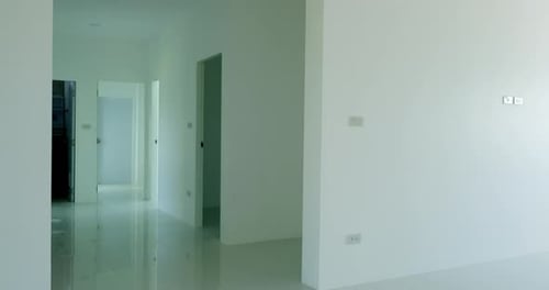 Empty Home Interior with Bright White Walls