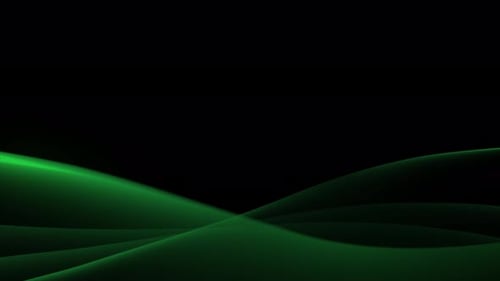 Abstract Fluid Green Waves Looping Background