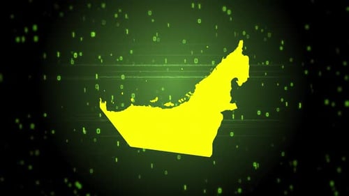 United Arab Emirates Digital Map Intro