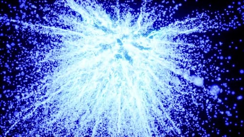 Abstract Lighting Dust Particle and Glare on a Dark Background