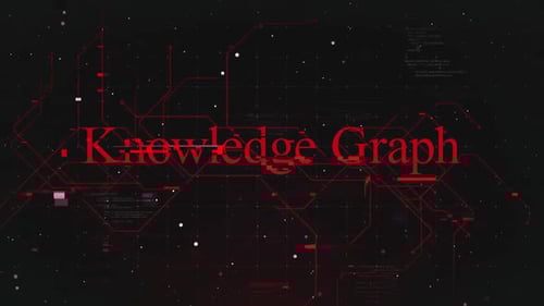 Knowledge Graph Text Over Futuristic Cyberspace Background