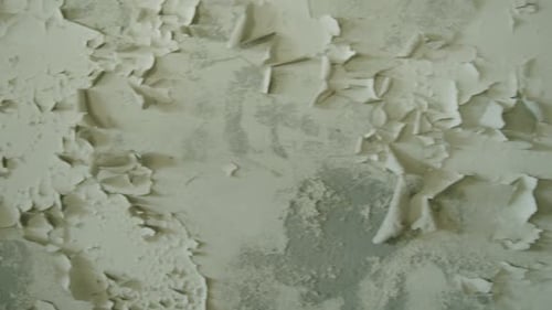 Abandoned demolished soviet heritage building interior old painted wall