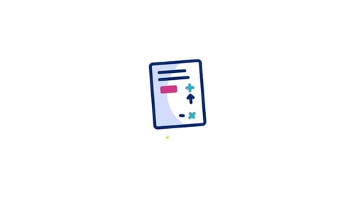 Animated Flat Design Business Strategy and Task Planning Icon