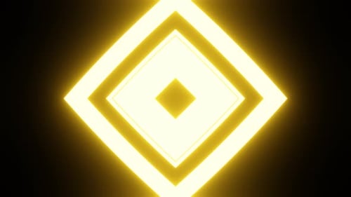 Des motifs géométriques lumineux illuminent un fond sombre