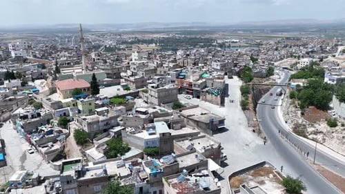 Sanliurfa, Birecik City Aerial View