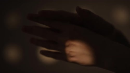 Female Hands Rubbing Palms Together and Putting Fingers in Lock