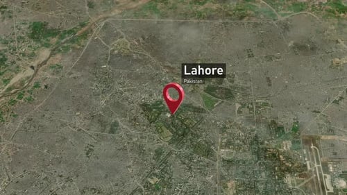 Lahore City Map Zoom (Pakistan) from Space to Earth