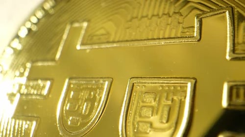 Vue macro de Bitcoin. 4K.