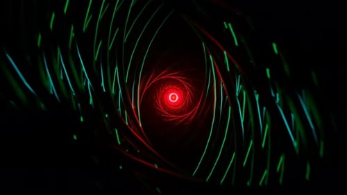 Energetic VJ Loop Pulsating with Scifi Neon Lights