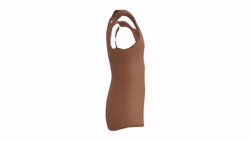 3D Animated Brown Vest Rotating Loop