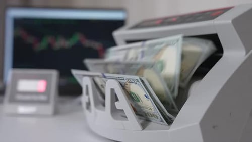 Automated Money Counter Processes Hundred Dollar Bills