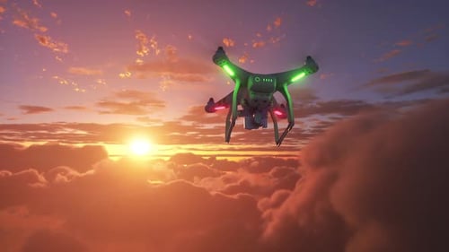 Sunset Skydance: Drohne und Sterne