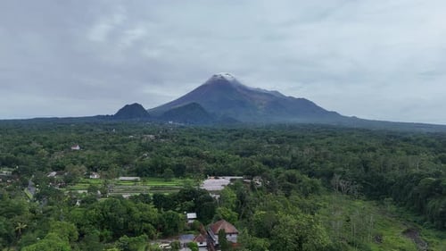 Majestic Sunrise Over Mount Merapi, Yogyakarta