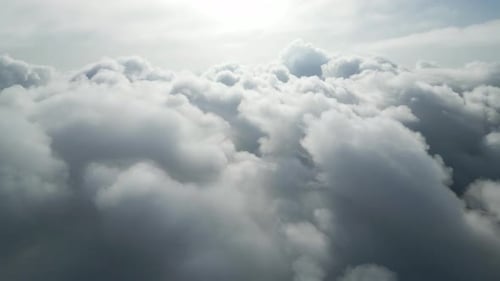 Aerial View of Clouds in the Sky