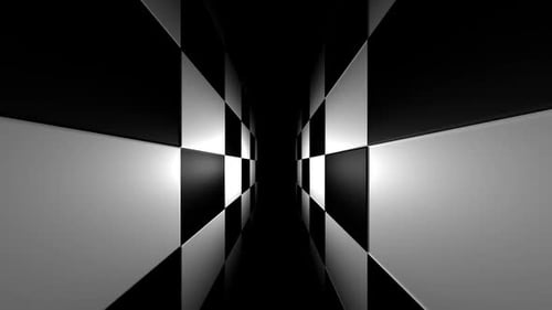 Karierte Korridorperspektive