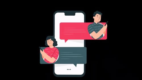 2D Dating Phone App Alpha Channel