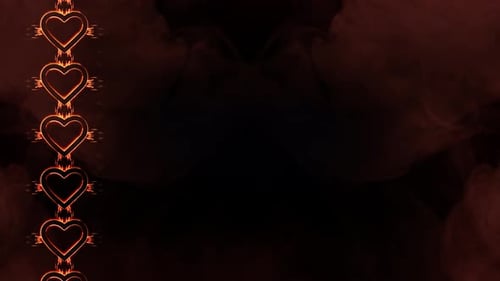 Fire Hearts Column Loop Background