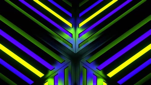 Purple And Light Green Neon Motion Effect Background Vj Loop In 4K