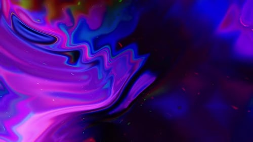 Deep Magenta Abstract Refeacting Paint Texture Loop