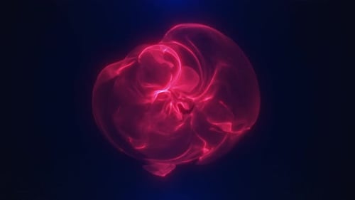 Dynamic Abstract Red Energy Sphere Motion Background