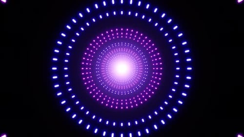 Flashing Neon Dotted Circle Light