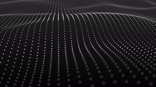 Abstract Waving Digital Particles Background Loop