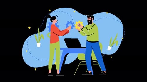 Collaboration on project with gears and table