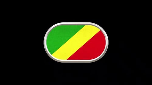 Congo R 3D Flag Rotating Loop