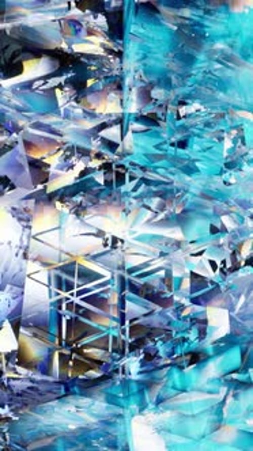 Shifting Abstract Crystal Light Refraction Background Loop
