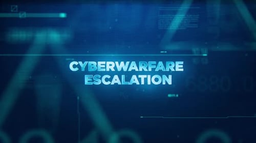 Futuristic Glitch Title Reveal: Cyberwarfare Escalation