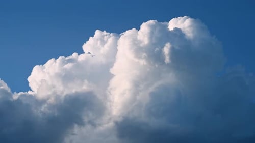 Summer Afternoon Clouds Dancing in the Blue Sky Over, Yilan County.
