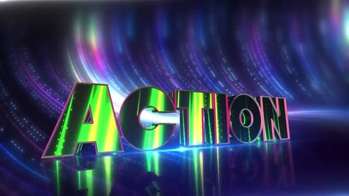Dynamic Futuristic 3D Text Reveal with Neon Lights