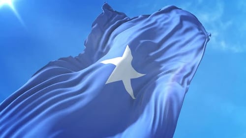 Somalia Flag Low Angle View