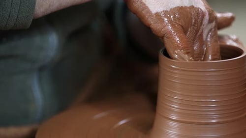 Working With Clay In Ceramic Workshop 17