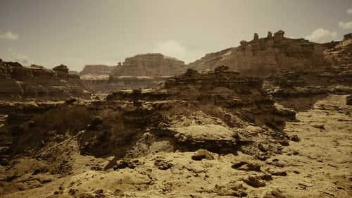 3D Rocky Desert Landscape Motion Graphic Environment
