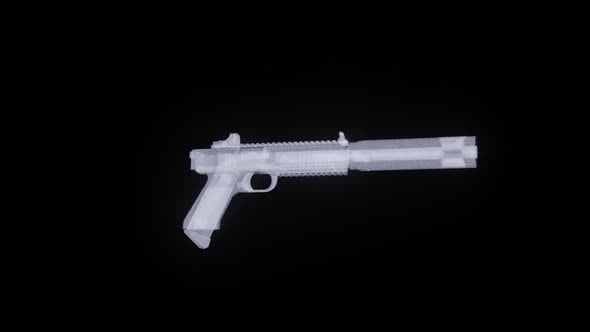 Gun Hologram Rotation Animation, Backgrounds Motion Graphics ft. 3d ...