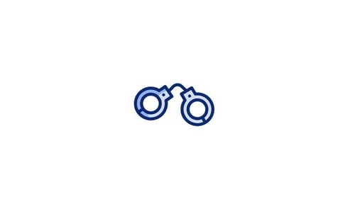 Minimalist Line Art Handcuffs Icon Animation