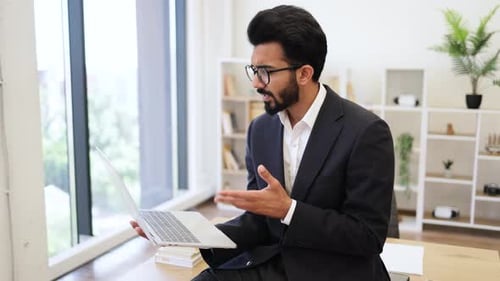 Businessman on a Video Call