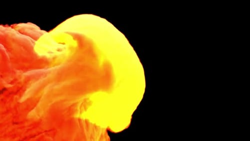Dynamic Fiery Explosion Transition with Alpha Channel