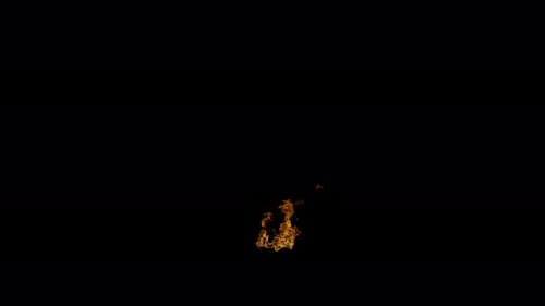 Burn Sammlung: Ein kleines Fenster brennt auf einem schwarzen Hintergrund, aufgenommen in 4K mit 120 Bildern pro Sekunde