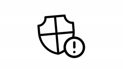 Animated Health Security Warning Icon