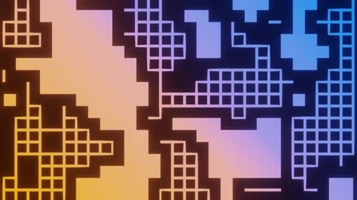 Orange To Blue Closed Fun Motion Background Loop Animation In 4K
