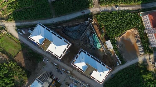 the Process of Building Houses on the Mediterranean Sea