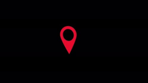 Location icon animated video, map point