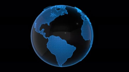 Abstrakte Erde. 3D-Technologie Loop ProRes 4444 A16 Alphakanal