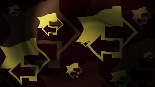 Drapeau avec boucle de fond de flèches droite et gauche