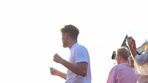 Young Adults Walking Around the City at Daytime