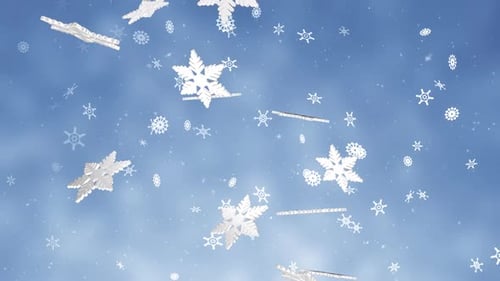 Winter Christmas 3d Snowflakes V6